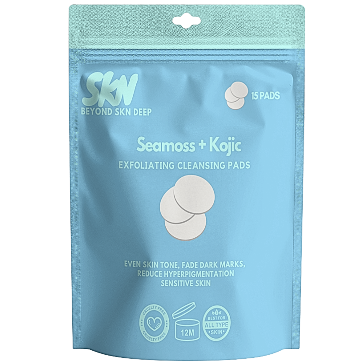 Seamoss + Kojic Exfoliating Cleansing Pads