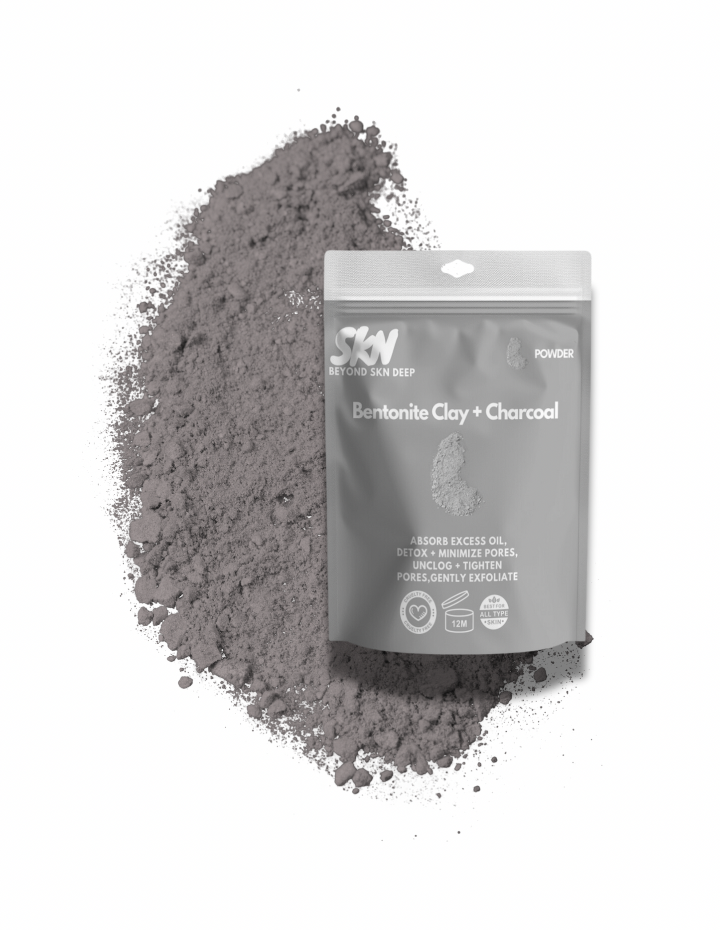 Bentonite Clay and Black Charcoal Clay Mask Powder