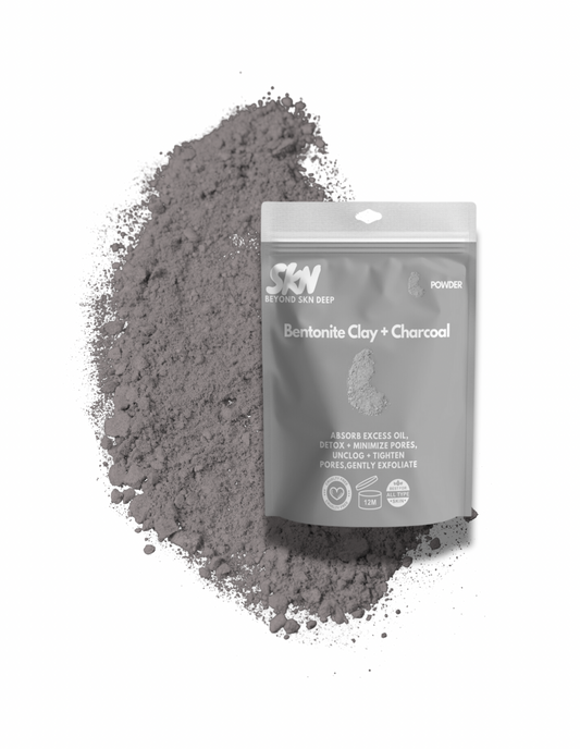 Bentonite Clay and Black Charcoal Clay Mask Powder